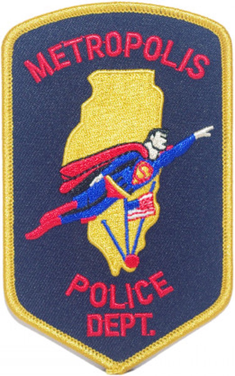 Metropolis Police Dept. geborduurde patch embleem | Opnaai